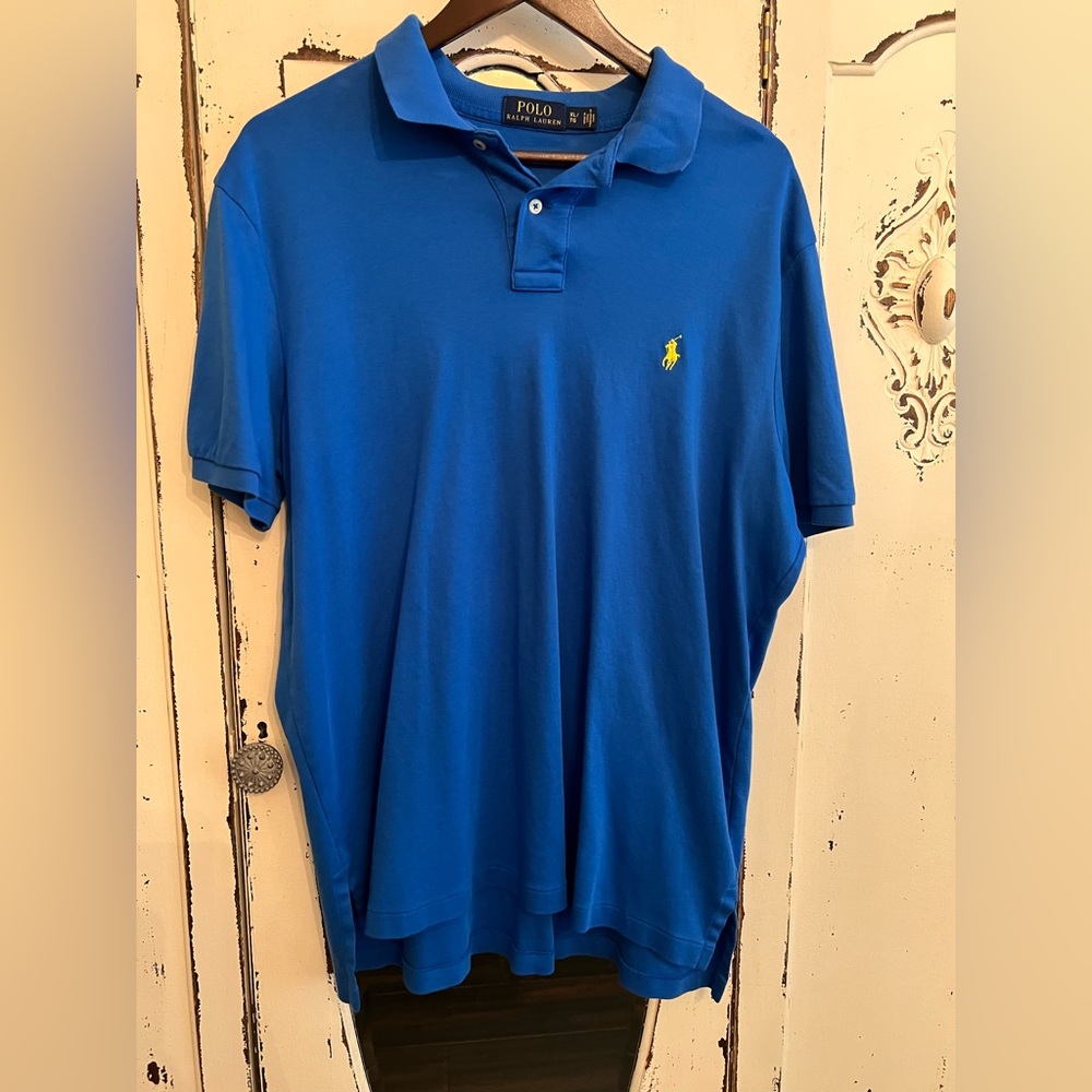 Ralph Lauren Blue Polo Shirt Classic Style